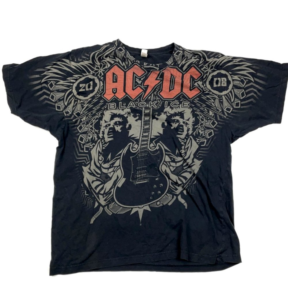 AC/DC Black Ice 2008 T-Shirt Anvil Tag 80s Rock